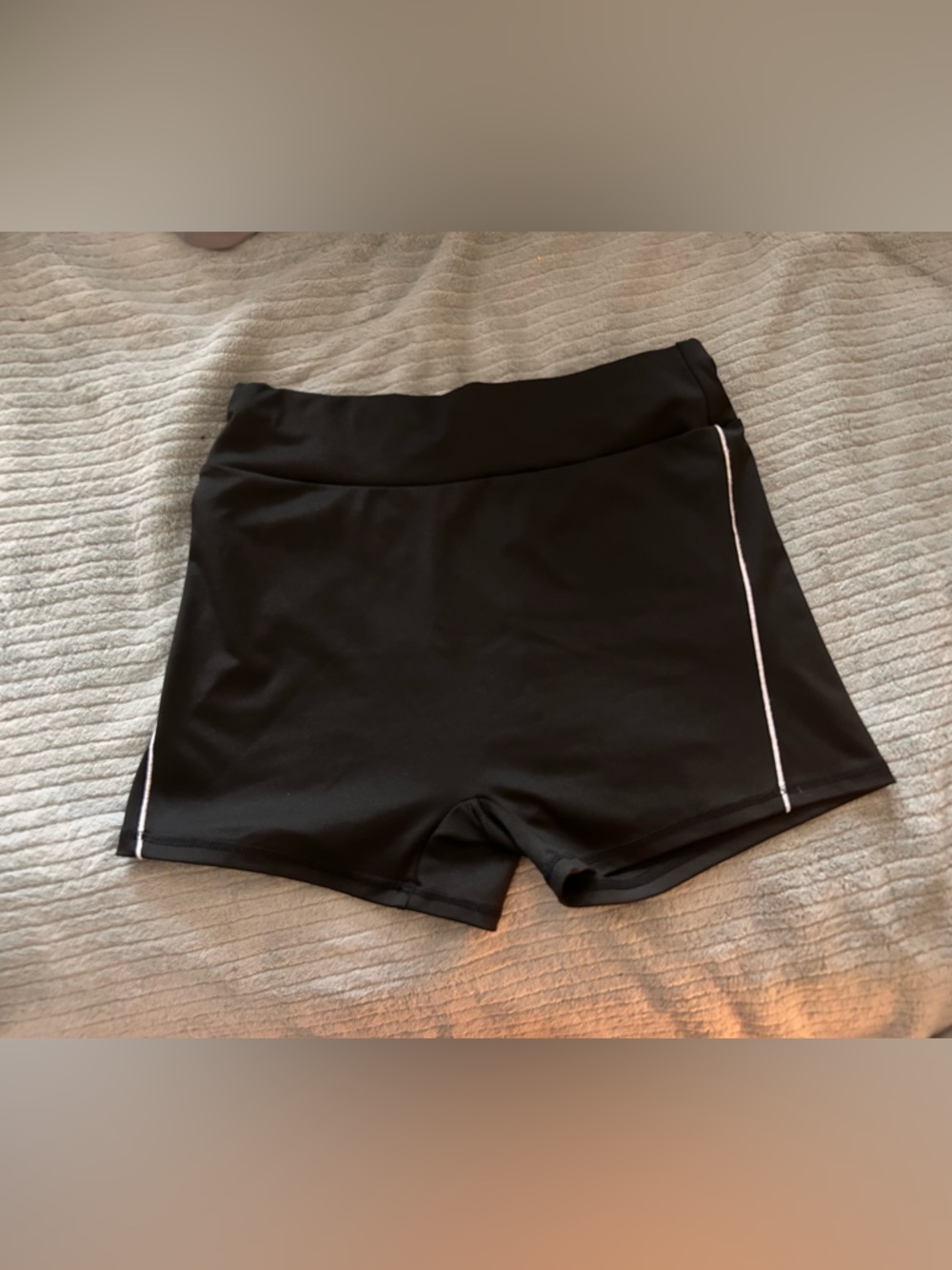 Black Women’s Athletic Shorts - Minimal Contrast Trim